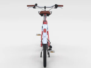 универсальный велосипед красного цвета 3D Модель