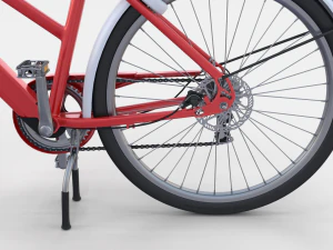 универсальный велосипед красного цвета 3D Модель