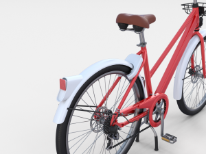generic bicycle red 3D 模型
