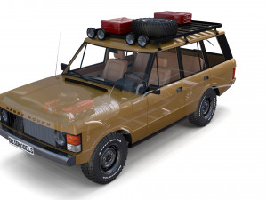 range rover classic with chassis and interior v1 Modèle 3D