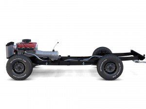 range rover classic with chassis and interior v1 Modèle 3D