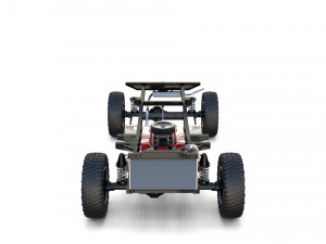range rover classic with chassis and interior v1 Modèle 3D
