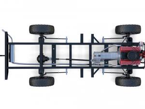 range rover classic with chassis and interior v1 3D Model