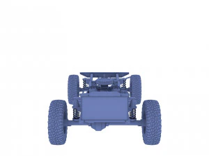 range rover classic with chassis and interior v1 3D Model