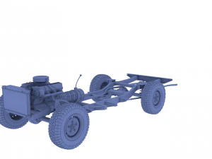 range rover classic with chassis and interior v1 3D Model