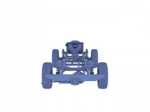 range rover classic with chassis and interior v1 Modèle 3D