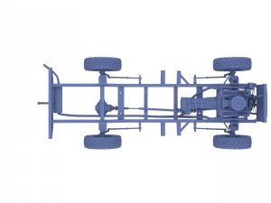 range rover classic with chassis and interior v1 3D Model
