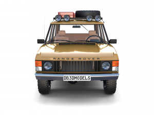 range rover classic with chassis and interior v1 Modèle 3D