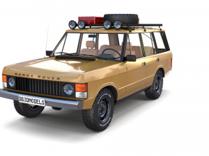 range rover classic with chassis and interior v1 Modèle 3D