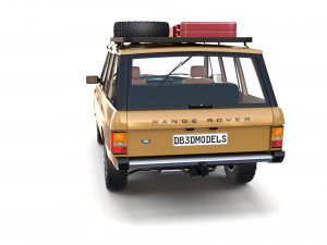 range rover classic with chassis and interior v1 Modèle 3D