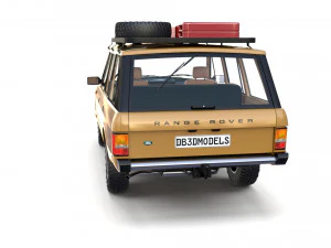 range rover classic with chassis and interior v1 3D Model