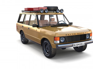 range rover classic with chassis and interior v1 Modèle 3D