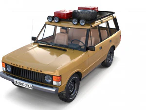 range rover classic with chassis and interior v1 3D Model