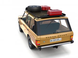 range rover classic with chassis and interior v1 3D Model