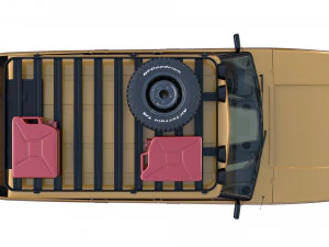 range rover classic with chassis and interior v1 3D Model