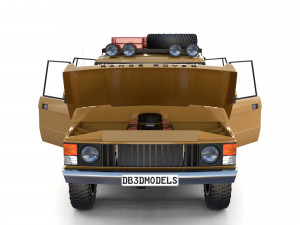 range rover classic with chassis and interior v1 Modèle 3D