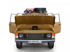 range rover classic with chassis and interior v1 3D Model