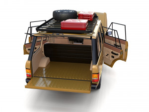 range rover classic with chassis and interior v1 Modèle 3D