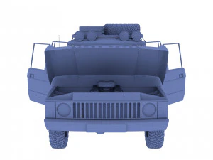 range rover classic with chassis and interior v1 3D Model