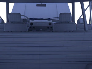 range rover classic with chassis and interior v1 3D Model