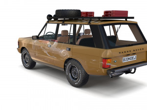 range rover classic with chassis and interior v1 Modèle 3D