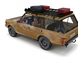 range rover classic with chassis and interior v1 3D Model