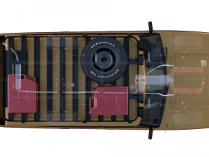 range rover classic with chassis and interior v1 3D Model