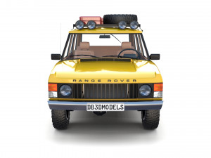 range rover classic with chassis and interior v2 3D मॉडल