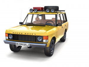 range rover classic with chassis and interior v2 3D मॉडल