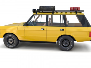 range rover classic with chassis and interior v2 3D मॉडल