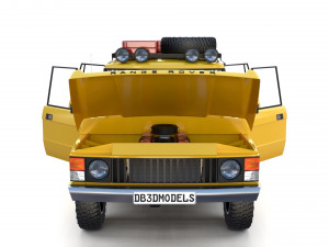 range rover classic with chassis and interior v2 3D मॉडल