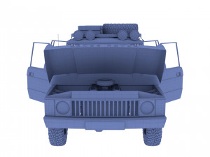 range rover classic with chassis and interior v2 3D मॉडल