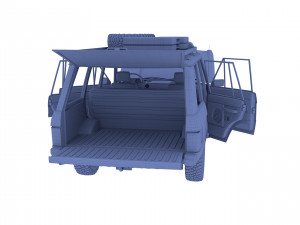 range rover classic with chassis and interior v2 3D मॉडल