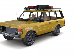 range rover classic with chassis and interior v2 3D मॉडल