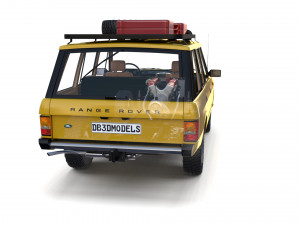 range rover classic with chassis and interior v2 3D मॉडल