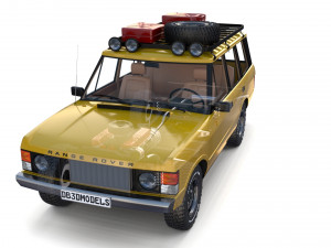 range rover classic with chassis and interior v2 3D मॉडल
