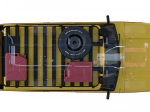 Range Rover Classic с шасси и салоном v2 3D Модель