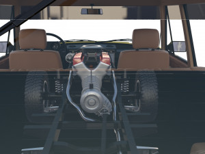 range rover classic with chassis and interior v2 3D मॉडल