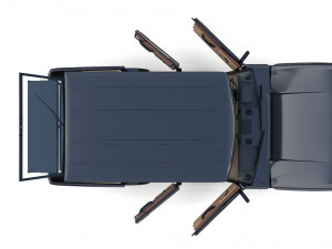 range rover classic with chassis and interior v3 Model 3D
