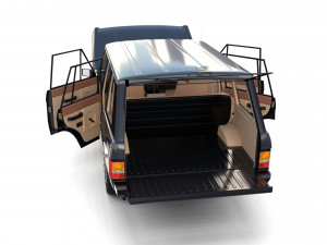 range rover classic with chassis and interior v3 Model 3D