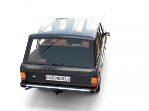 range rover classic with chassis and interior v3 Model 3D