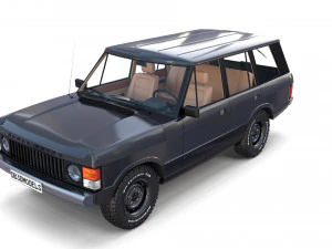 Range Rover Classic с шасси и салоном v3 3D Модель