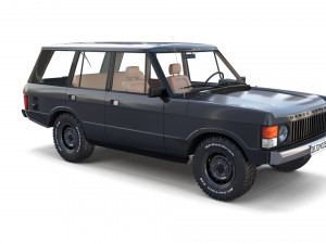 range rover classic with chassis and interior v3 Model 3D