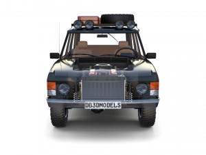 range rover classic with chassis and interior v3 Model 3D