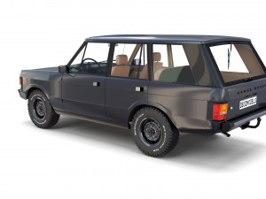 range rover classic with chassis and interior v3 Model 3D