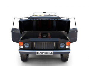 range rover classic with chassis and interior v3 Model 3D