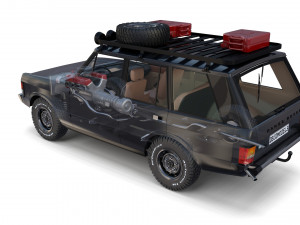 range rover classic with chassis and interior v3 Model 3D