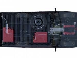 range rover classic with chassis and interior v3 Model 3D