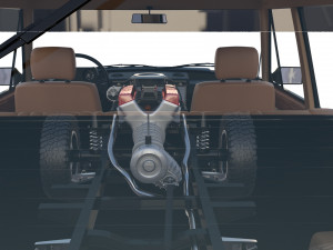 range rover classic with chassis and interior v3 Model 3D