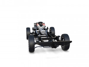 range rover classic with chassis and interior v3 Model 3D